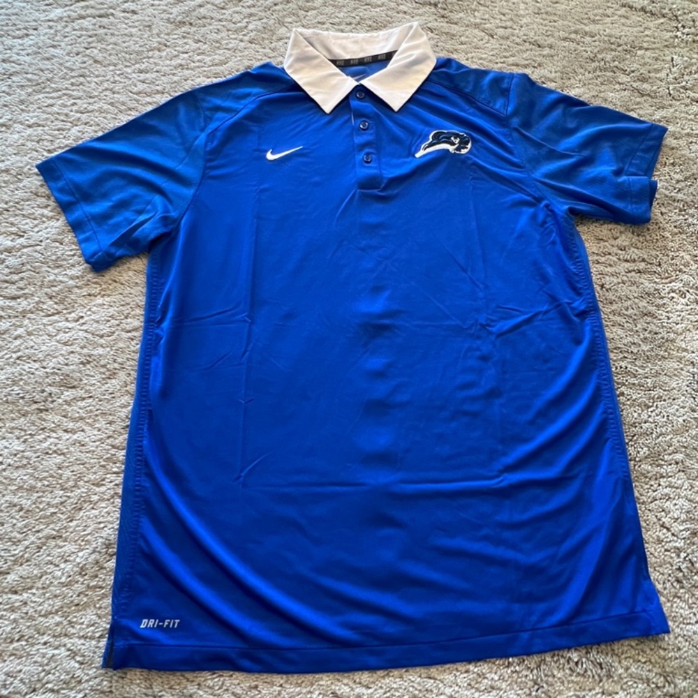 Nike Blue Polo Shirt with Blue Raider logo